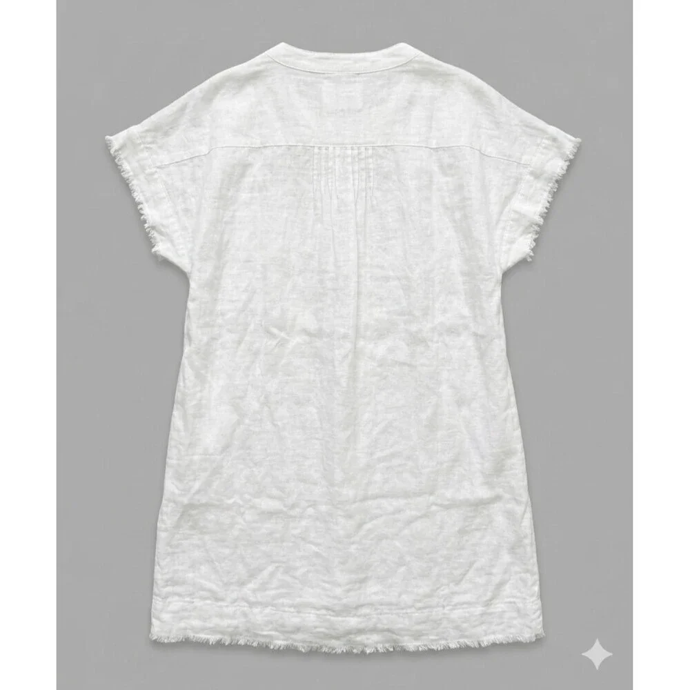 9SEED Littles White Cotton Gauze Luxury Resort Wear Dress Kids 6/7 Boho Beach